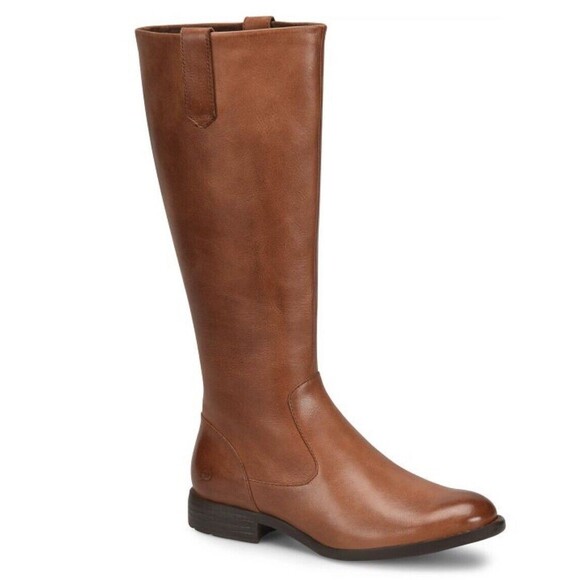Born Shaunie Leather Boots In Cognac Sz 6 New W/O Tags - Picture 2 of 12